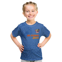 Custom DR Congo Football Kid T Shirt Go Champions Leopards - Blue - Wonder Print Shop