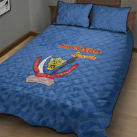 DR Congo Football Quilt Bed Set Go Champions Leopards - Blue - Wonder Print Shop