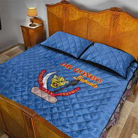 DR Congo Football Quilt Bed Set Go Champions Leopards - Blue - Wonder Print Shop