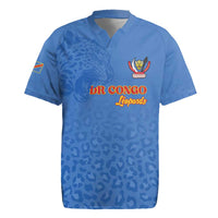 Custom DR Congo Football Rugby Jersey Go Champions Leopards - Blue - Wonder Print Shop