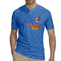 Custom DR Congo Football Rugby Jersey Go Champions Leopards - Blue - Wonder Print Shop