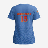 Custom DR Congo Football Scrub Top Go Champions Leopards - Blue - Wonder Print Shop