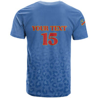 Custom DR Congo Football T Shirt Go Champions Leopards - Blue - Wonder Print Shop