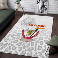 DR Congo Football Area Rug Go Champions Leopards - White - Wonder Print Shop