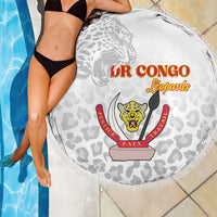 DR Congo Football Beach Blanket Go Champions Leopards - White - Wonder Print Shop