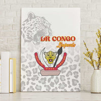DR Congo Football Canvas Wall Art Go Champions Leopards - White - Wonder Print Shop