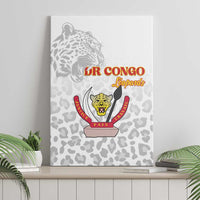 DR Congo Football Canvas Wall Art Go Champions Leopards - White - Wonder Print Shop
