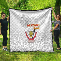 DR Congo Football Quilt Go Champions Leopards - White - Wonder Print Shop