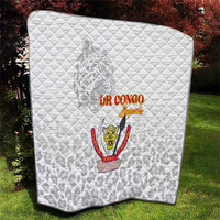 DR Congo Football Quilt Go Champions Leopards - White - Wonder Print Shop