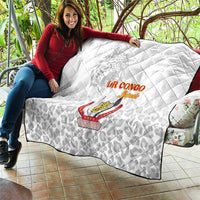 DR Congo Football Quilt Go Champions Leopards - White - Wonder Print Shop