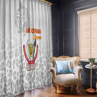 DR Congo Football Window Curtain Go Champions Leopards - White - Wonder Print Shop