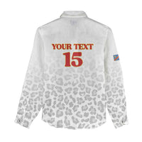 Custom DR Congo Football Women Casual Shirt Go Champions Leopards - White - Wonder Print Shop