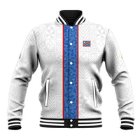 Custom DR Congo Football Baseball Jacket Leopards Mix Kuba Raffia Pattern - Wonder Print Shop