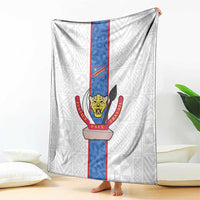 DR Congo Football Blanket Leopards Mix Kuba Raffia Pattern - Wonder Print Shop