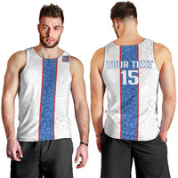 Custom DR Congo Football Men Tank Top Leopards Mix Kuba Raffia Pattern - Wonder Print Shop