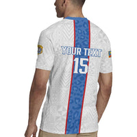 Custom DR Congo Football Rugby Jersey Leopards Mix Kuba Raffia Pattern - Wonder Print Shop