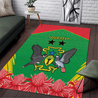 Personalised Sao Tome and Principe Area Rug Coat Of Arms With Porcelana Rose - Wonder Print Shop