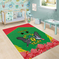Personalised Sao Tome and Principe Area Rug Coat Of Arms With Porcelana Rose - Wonder Print Shop