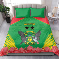 Personalised Sao Tome and Principe Bedding Set Coat Of Arms With Porcelana Rose - Wonder Print Shop