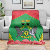 Personalised Sao Tome and Principe Blanket Coat Of Arms With Porcelana Rose