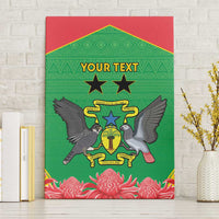 Personalised Sao Tome and Principe Canvas Wall Art Coat Of Arms With Porcelana Rose - Wonder Print Shop