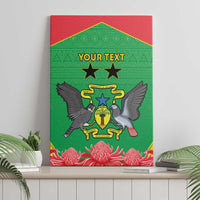 Personalised Sao Tome and Principe Canvas Wall Art Coat Of Arms With Porcelana Rose - Wonder Print Shop