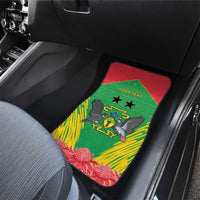Personalised Sao Tome and Principe Car Mats Coat Of Arms With Porcelana Rose - Wonder Print Shop