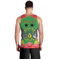 Personalised Sao Tome and Principe Men Tank Top Coat Of Arms With Porcelana Rose - Wonder Print Shop