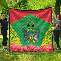 Personalised Sao Tome and Principe Quilt Coat Of Arms With Porcelana Rose - Wonder Print Shop