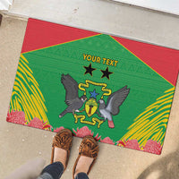 Personalised Sao Tome and Principe Rubber Doormat Coat Of Arms With Porcelana Rose - Wonder Print Shop