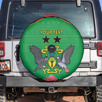 Personalised Sao Tome and Principe Spare Tire Cover Coat Of Arms With Porcelana Rose - Wonder Print Shop