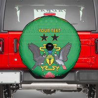Personalised Sao Tome and Principe Spare Tire Cover Coat Of Arms With Porcelana Rose - Wonder Print Shop
