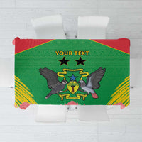 Personalised Sao Tome and Principe Tablecloth Coat Of Arms With Porcelana Rose - Wonder Print Shop