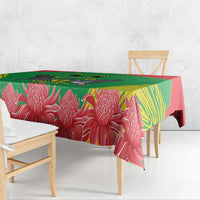 Personalised Sao Tome and Principe Tablecloth Coat Of Arms With Porcelana Rose - Wonder Print Shop