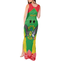 Personalised Sao Tome and Principe Tank Maxi Dress Coat Of Arms With Porcelana Rose - Wonder Print Shop