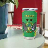 Personalised Sao Tome and Principe Tumbler Cup Coat Of Arms With Porcelana Rose - Wonder Print Shop