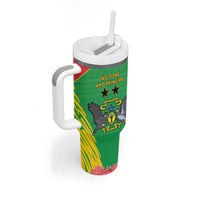 Personalised Sao Tome and Principe Tumbler With Handle Coat Of Arms With Porcelana Rose - Wonder Print Shop