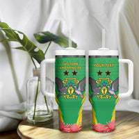 Personalised Sao Tome and Principe Tumbler With Handle Coat Of Arms With Porcelana Rose - Wonder Print Shop