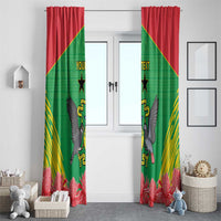 Personalised Sao Tome and Principe Window Curtain Coat Of Arms With Porcelana Rose - Wonder Print Shop