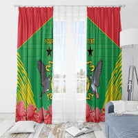 Personalised Sao Tome and Principe Window Curtain Coat Of Arms With Porcelana Rose - Wonder Print Shop