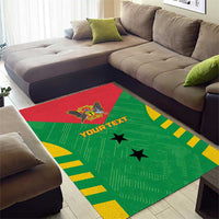 Custom Sao Tome and Principe Football Area Rug Go Champions - Green Ver - Wonder Print Shop