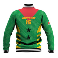 Custom Sao Tome and Principe Football Baseball Jacket Go Champions - Green Ver - Wonder Print Shop