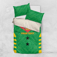 Custom Sao Tome and Principe Football Bedding Set Go Champions - Green Ver - Wonder Print Shop
