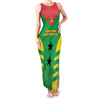 Custom Sao Tome and Principe Football Family Matching Tank Maxi Dress and Hawaiian Shirt Go Champions - Green Ver - Wonder Print Shop