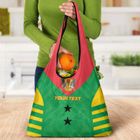 Custom Sao Tome and Principe Football Grocery Bag Go Champions - Green Ver