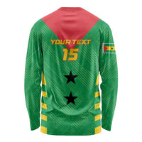 Custom Sao Tome and Principe Football Long Sleeve Shirt Go Champions - Green Ver - Wonder Print Shop