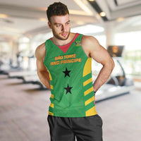 Custom Sao Tome and Principe Football Men Tank Top Go Champions - Green Ver - Wonder Print Shop