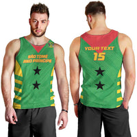 Custom Sao Tome and Principe Football Men Tank Top Go Champions - Green Ver - Wonder Print Shop