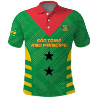 Custom Sao Tome and Principe Football Polo Shirt Go Champions - Green Ver - Wonder Print Shop