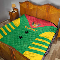 Custom Sao Tome and Principe Football Quilt Go Champions - Green Ver - Wonder Print Shop